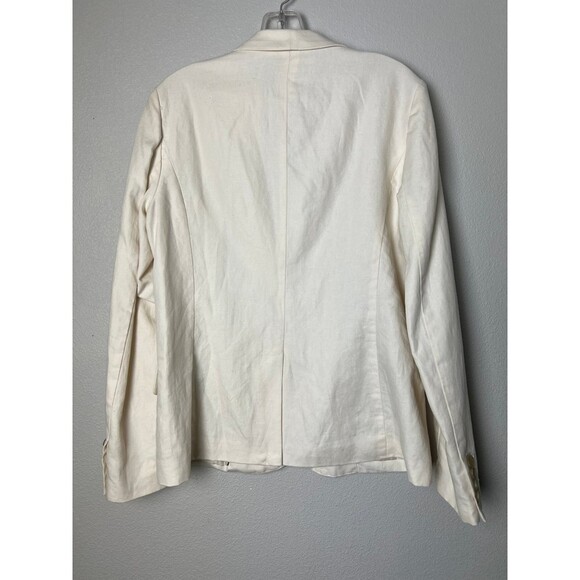 J.CREW Thompson Linen Cotton Two Button Lightweight Coat Tan Size 10 - Picture 4 of 6